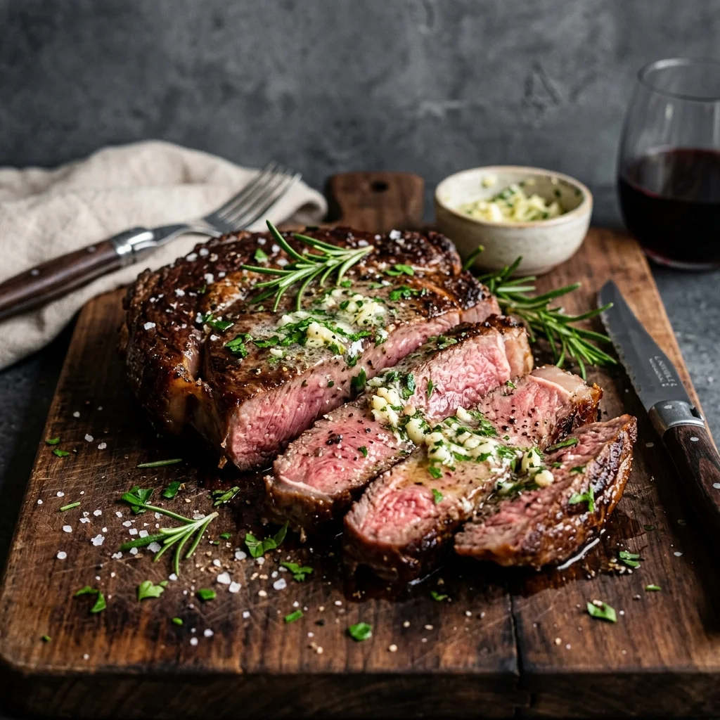 Garlic Butter Ribeye Steak